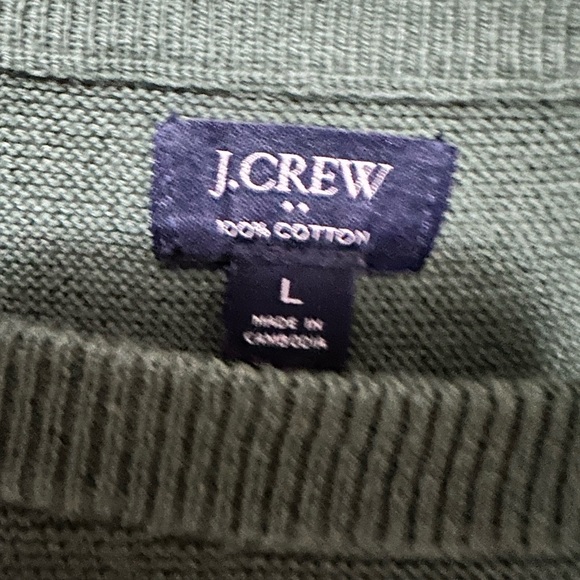 J Crew Men’s Sage Green Pullover sweater very soft and a classic look - Picture 2 of 4